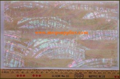 Awabi laminated shell sheets are made from genuine shell. Each sheet has shell throughout consisting of layers of smaller shell pcs. Sheet size 235 x 135mm (9.25 x 5.3"). Thickness 1.5mm (0.06") Ideal for inlay work, jewellery, knife handles. Economical and easy to cut. All layers are A grade same consistency throughout the sheet.