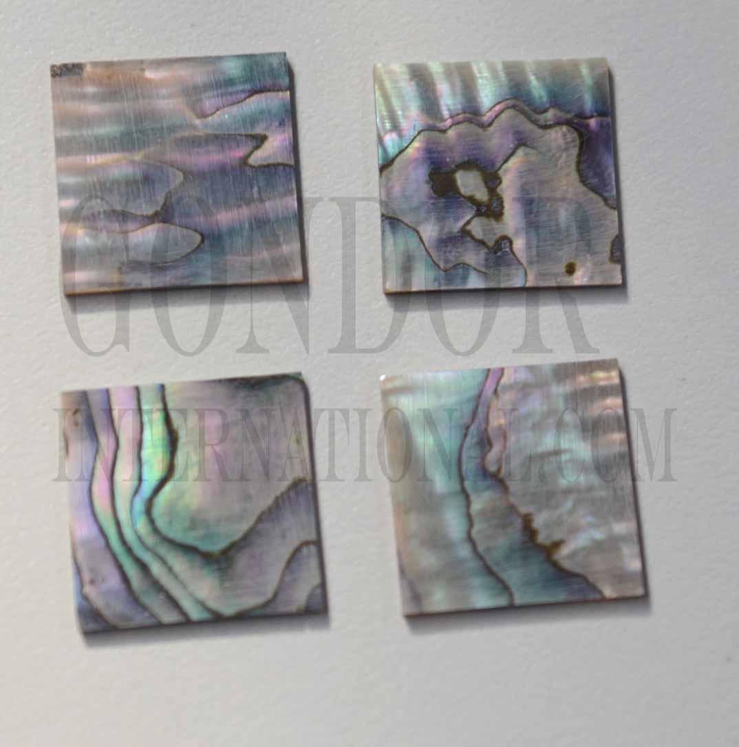 <p>Green abalone (Mexican green abalone) flat inlay blanks size 34mm (1.34") width x 36mm (1.417") length x 1.5mm (0.06") thickness A grade.</p>