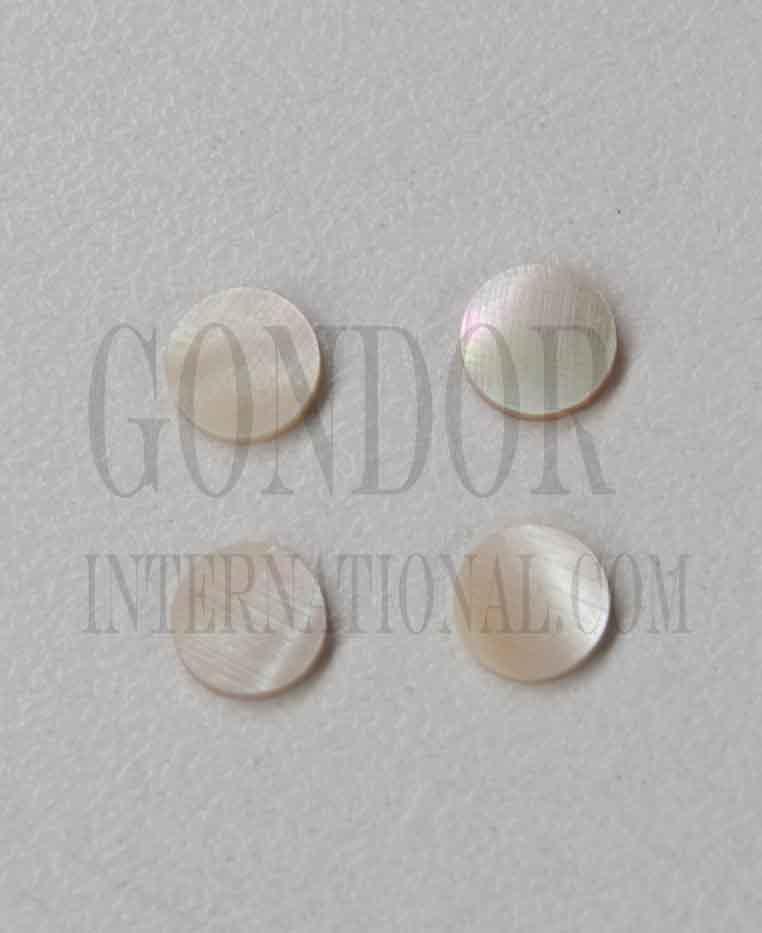 Green Turban (Green snail) shell dots 6.35mm (1/4") diameter 1.5mm thickness
