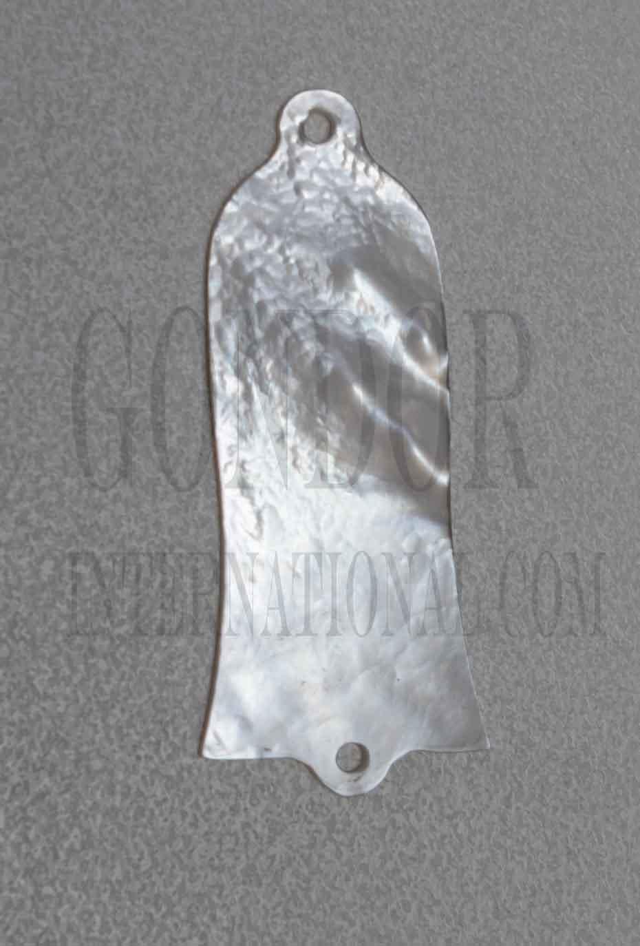 <p>White MOP polished Truss rod cover size 29mm (1.14") width x 60mm (2.36") length x 1.5mm (0.06") thickness including 3 pre drilled screw holes.</p>