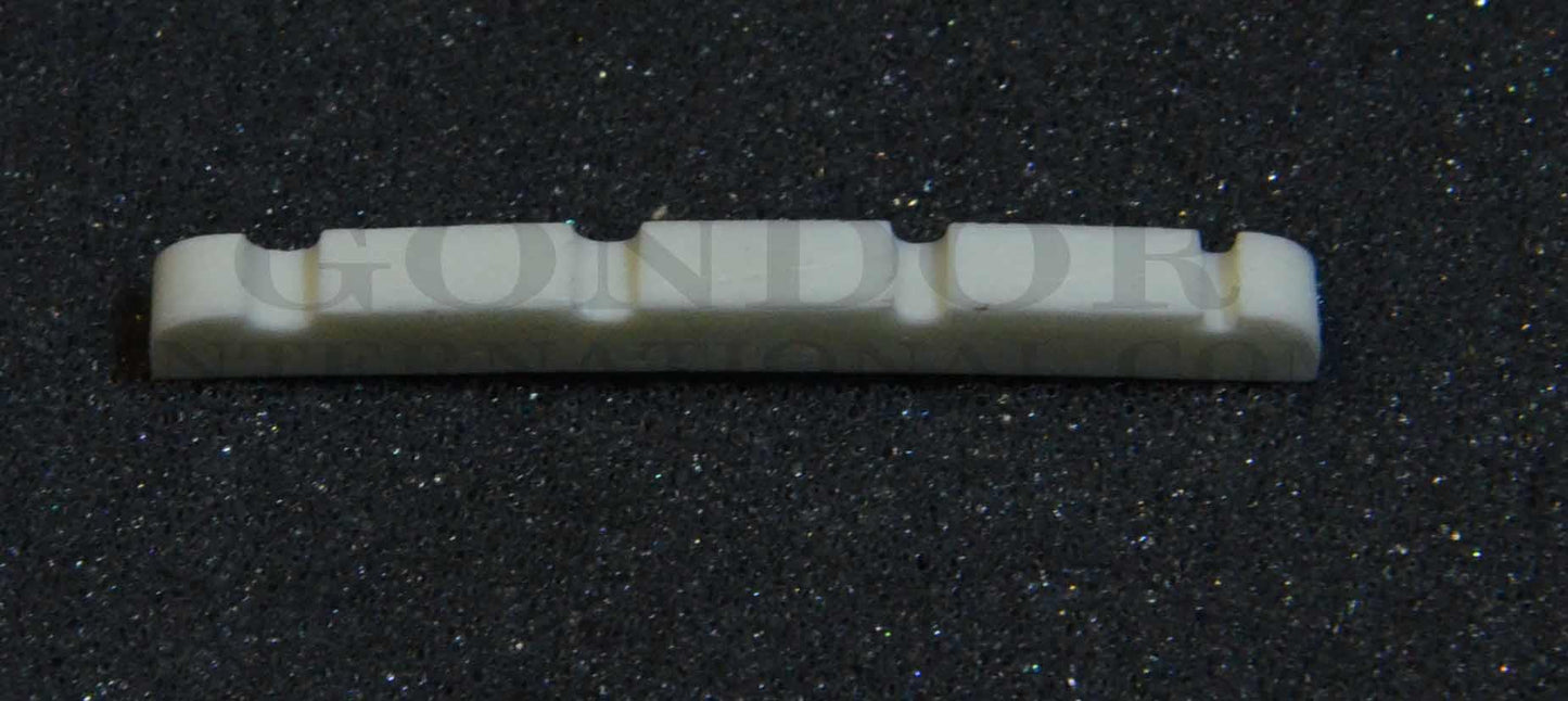 Jazz bass nut white 4.8mm height x 39.3mm length x 3.2mm thickness slotted
