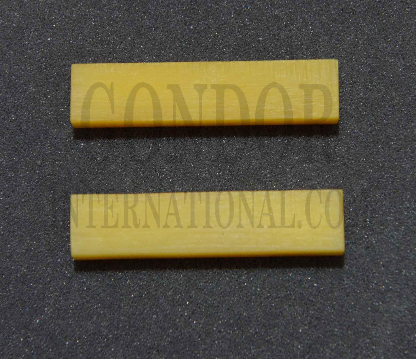 Vintage Bone nut blanks size 9mm (0.354") width x 45mm (1.77") length x 5mm (0.197") thickness used in musical instruments i.e. guitars, mandolins, ukuleles etc.