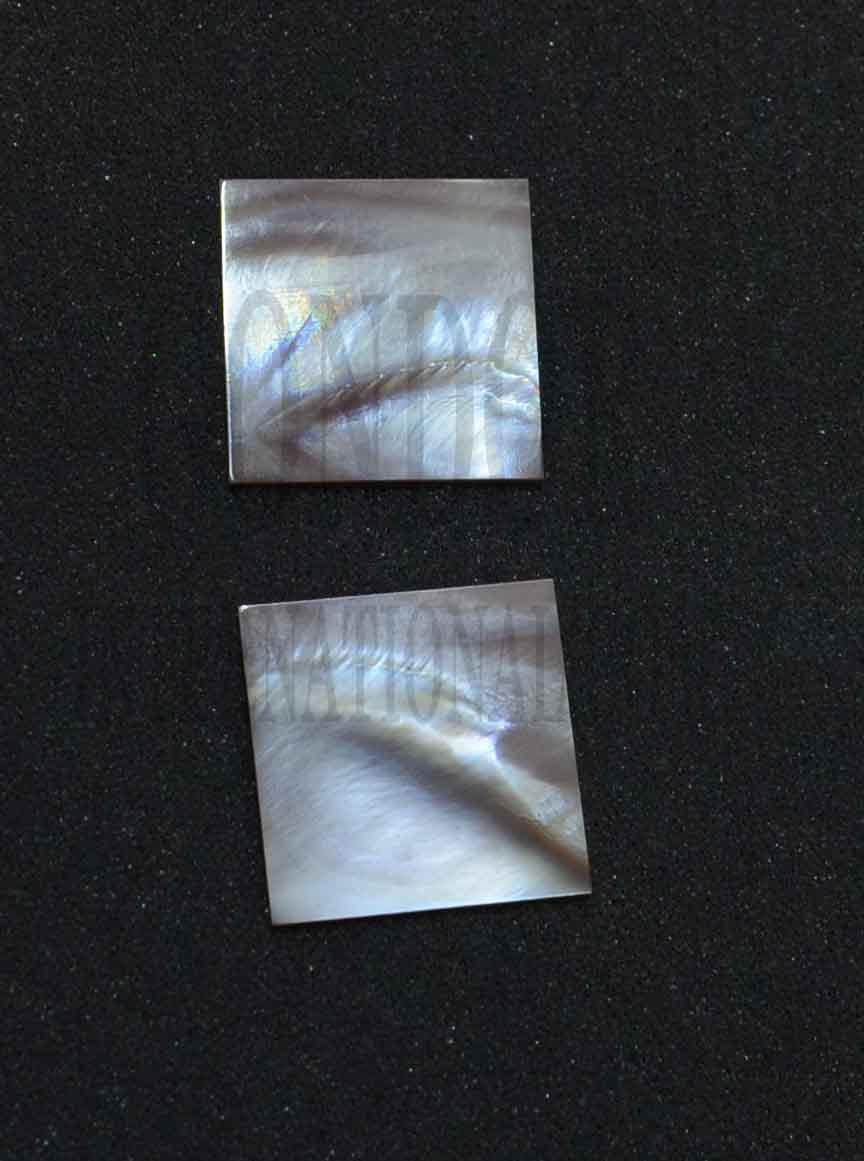 Pink mussel flat inlay blanks 25 x 25 x 1.5mm (1 x 1 x 0.06") A grade.
