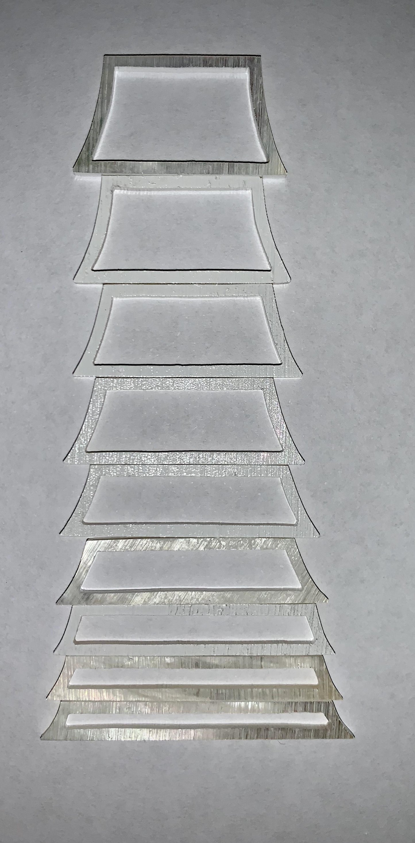 <p>A set of 9pcs crown frame set 1.5mm. Suitable for SG, Les Paul style style guitars. Shell thickness 1.5mm. Flat and ready to be installed.</p>