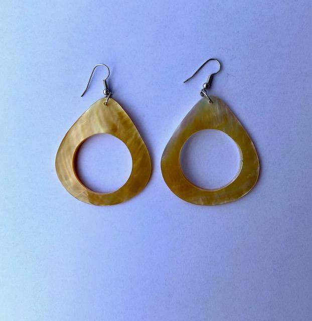 <p>Genuine shell earrings, made from real mother of pearl shells. Beautiful present for a special someone or to spoil yourself. Each set of earrings are handmade.</p>