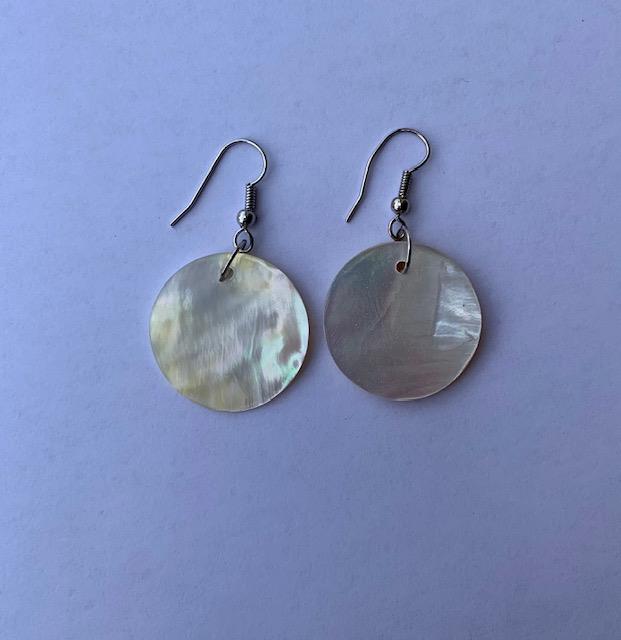 <p>Genuine shell earrings, made from real mother of pearl shells. Beautiful present for a special someone or to spoil yourself. Each set of earrings are handmade.</p>