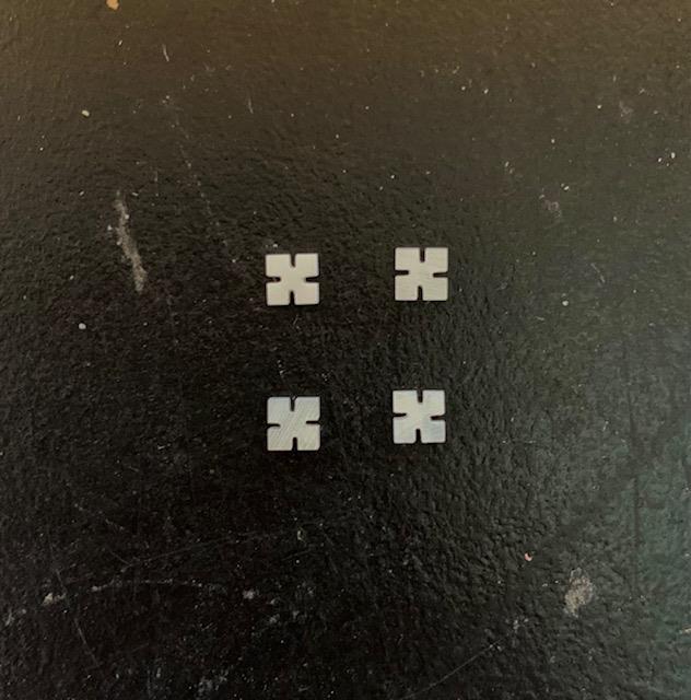 <p>White Mother of Pearl notched (slotted) squares size 3.5mm (0.138") x 1.5mm (0.06") thickness. Some uses include fretboard markers, musical instrument inlay, furniture inlay and other general decorative inlay and jewellery applications. All pcs are A grade.</p>