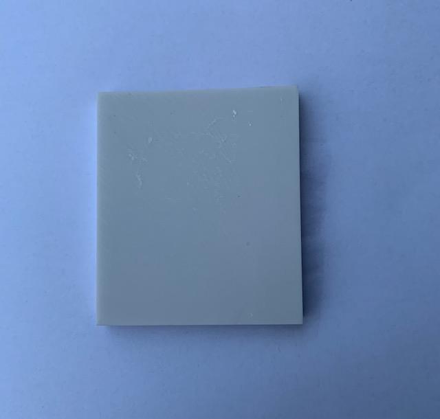 <p>White stone reconstituted stone blanks 60 x 70 x 7mm suitable for inlay. Can be cut with standard cutting tools - jewellery saw similar in characteristics to mother of pearl (hardness approx. 3. Can be sanded and polished same way as shell material.</p>