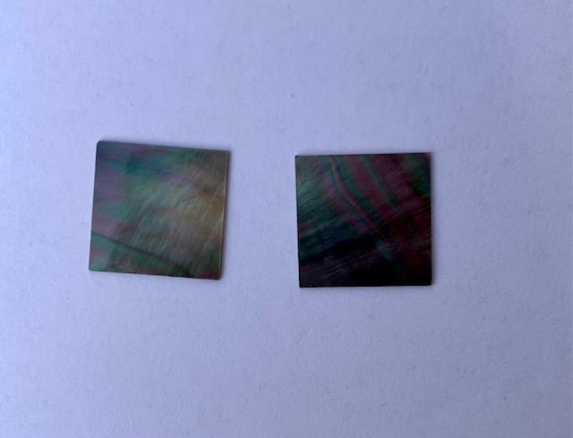 Black Mother of Pearl flat inlay blanks size 40mm (1.58") width x 40mm (1.58") length x 0.8mm (0.03") thickness A grade.