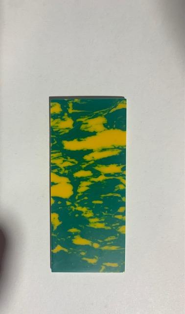 <p>Arizona Jade DO29 artificial stone blanks 30x70x1.5mm polished 1 side suitable for inlay. Can be cut with standard cutting tools - jewellery saw similar in characteristics to mother of pearl hardness approx. 3. Can be sanded and polished same way as shell material. All pcs are A grade good on both sides.</p>