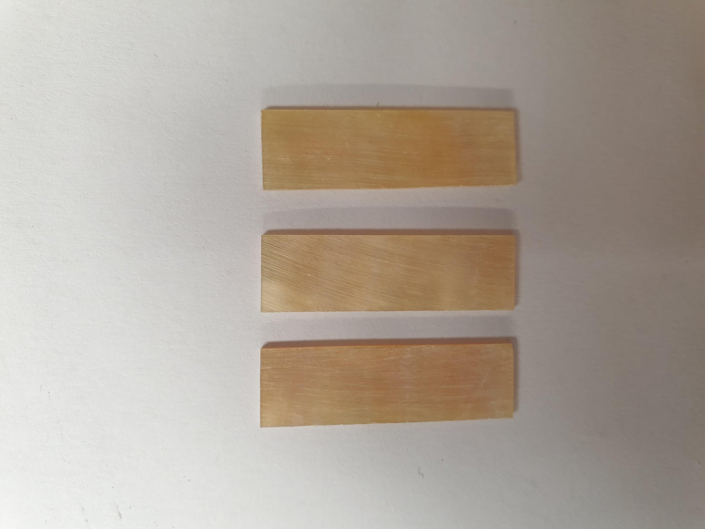 Gold MOP flat inlay blanks size 9.5mm (0.37") width x 32mm (1.26") length x 1mm (0.04") thickness A grade.