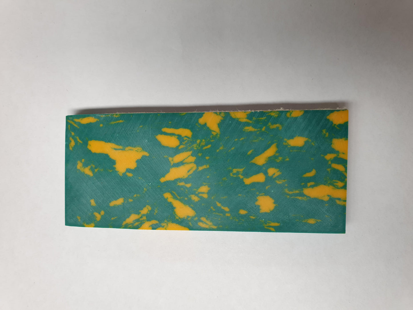 <p>Arizona Jade reconstituted stone blanks 37 x 90 x 4.76mm suitable for inlay. Can be cut with standard cutting tools - jewellery saw similar in characteristics to mother of pearl (hardness approx. 3. Can be sanded and polished same way as shell material. All pcs are A grade good on both sides.</p>