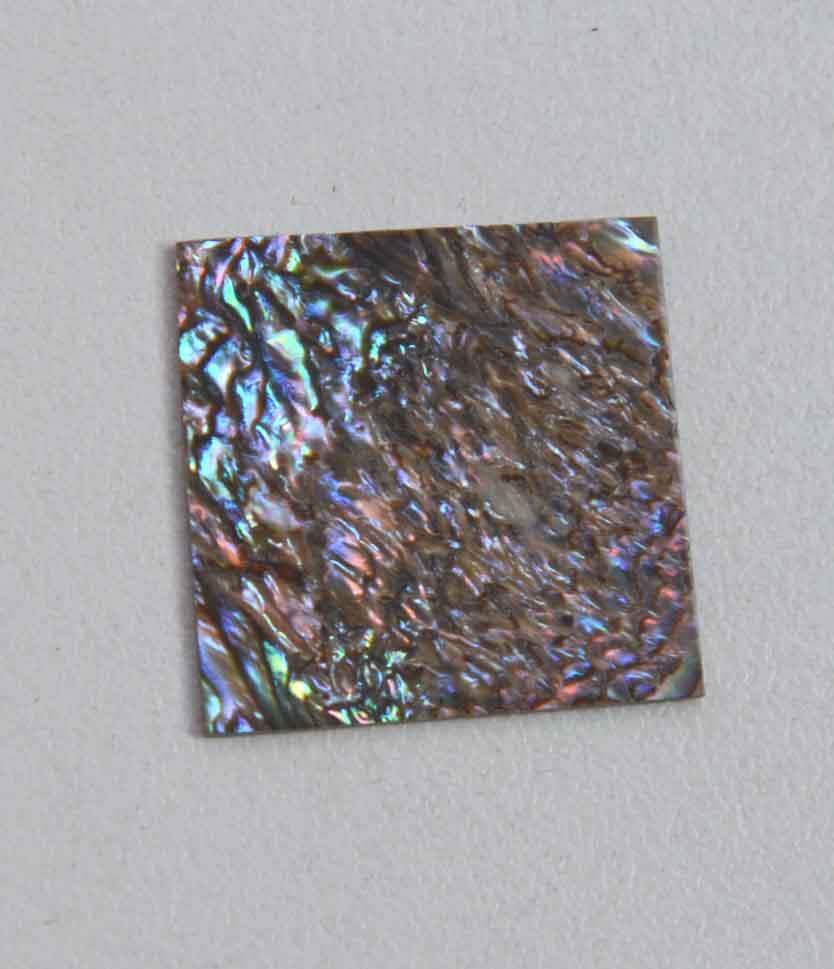 Paua abalone (New Zealand Paua shell) flat inlay blanks heart polished 1 sde size 25mm (1") width x 25mm (1") length x 1.5mm (0.06") thickness