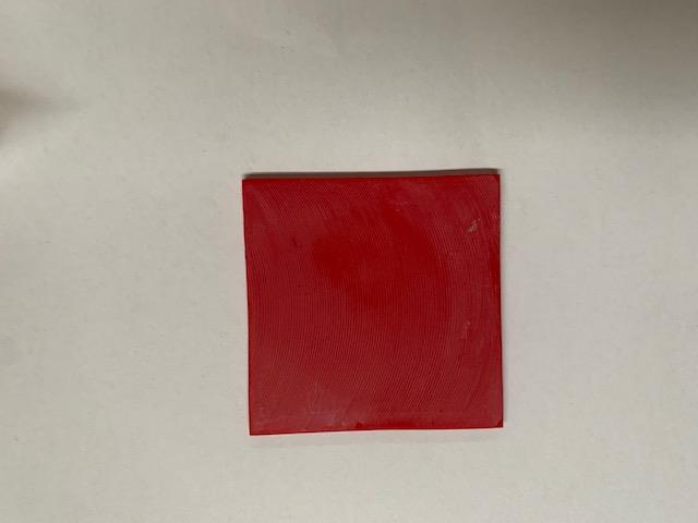 Red stone artificial stone blanks 50 x 50 x 2.5mm suitable for inlay. Can be cut with standard cutting tools - jewellery saw similar in characteristics to mother of pearl (hardness approx. 3. Can be sanded and polished same way as shell material.