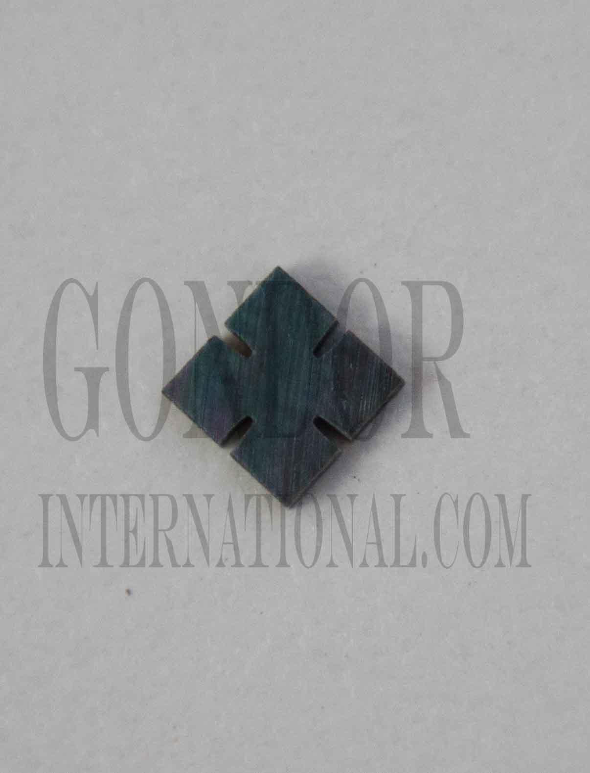 Black Mother of Pearl notched squares (slotted squares) size 4mm square x 1.5mm thickness. Some uses include fretboard markers, musical instrument inlay, furniture inlay and other general decorative inlay and jewellery applications. All pcs are A grade.