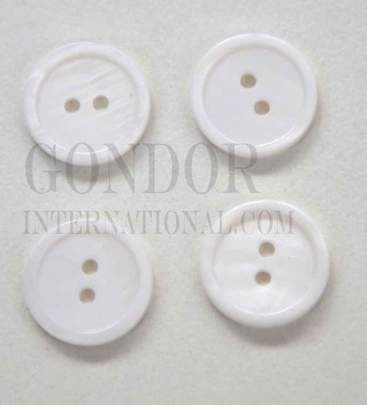 Fresh Water Pearl buttons 2 hole size 18L x 1.8mm thickness finished button.