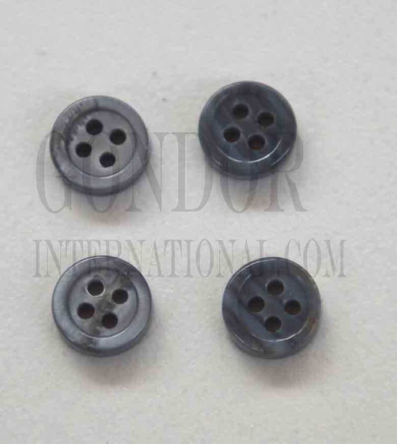 Fresh Water Pearl buttons grey 4 hole size 14L x 3mm thickness finished button.