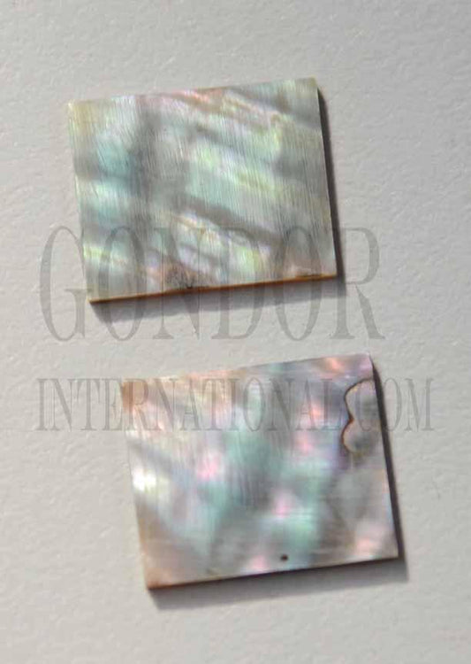 Green abalone (Mexican green abalone) flat inlay blanks size 14mm (0.55") width x 22mm (1.87") length x 1.2mm (0.047") thickness A grade.