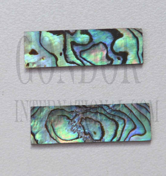 Paua abalone (New Zealand Paua shell) flat inlay blanks size 8.5mm (0.335") width x 30mm (1.18") length x 1mm (0.04") thickness A grade.