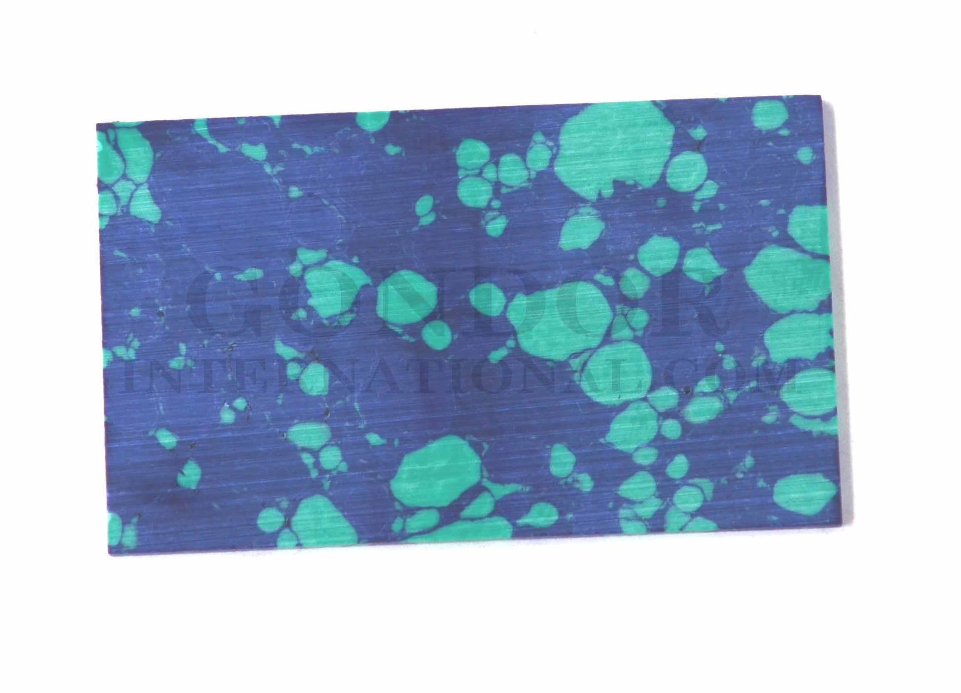 <p>Blue Dragon Skin reconstituted stone blanks 30 x 50 x 1.5mm suitable for inlay. Can be cut with standard cutting tools - jewellery saw similar in characteristics to mother of pearl (hardness approx. 3. Can be sanded and polished same way as shell material. All pcs are A grade good on both sides.</p>