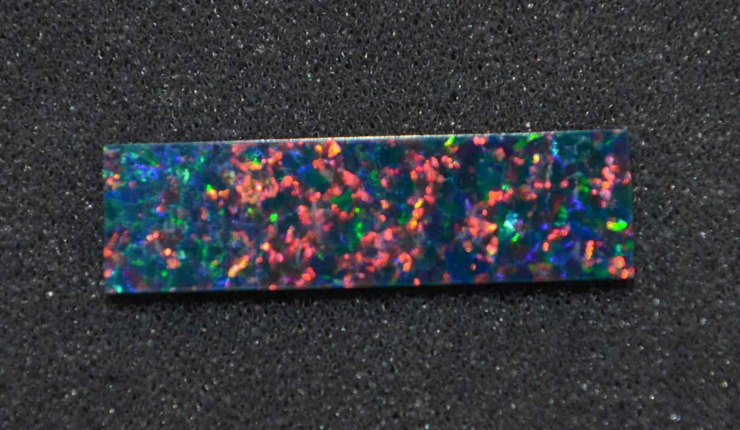 <p>Opal blanks OP29 8.5 x 30 x 1mm (0.335 x 1.18 x 0.04 flat cut pcs polished 1 side made from manufactured opal blocks suitable for inlay jewellery, bow slides. Opal blanks can be cut same way as mother of pearl blanks and are of similar hardness.</p>