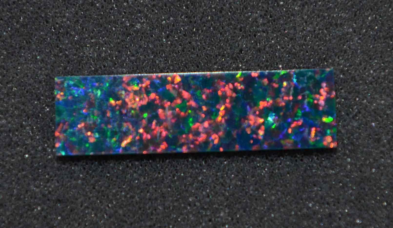 <p>Opal blanks OP29 8.5 x 30 x 1mm (0.335 x 1.18 x 0.04 flat cut pcs polished 1 side made from manufactured opal blocks suitable for inlay jewellery, bow slides. Opal blanks can be cut same way as mother of pearl blanks and are of similar hardness.</p>