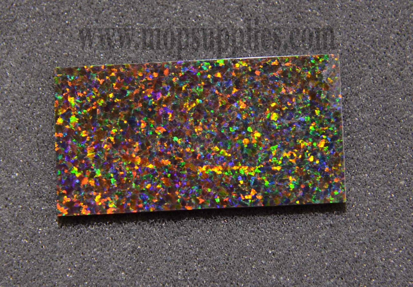 <p>Opal blanks OP34 22 x 42 x 1.5mm (0.866 x 1.65 x 0.06 flat cut pcs polished 1 side made from manufactured opal blocks suitable for inlay jewellery, bow slides. Opal blanks can be cut same way as mother of pearl blanks and are of similar hardness.</p>