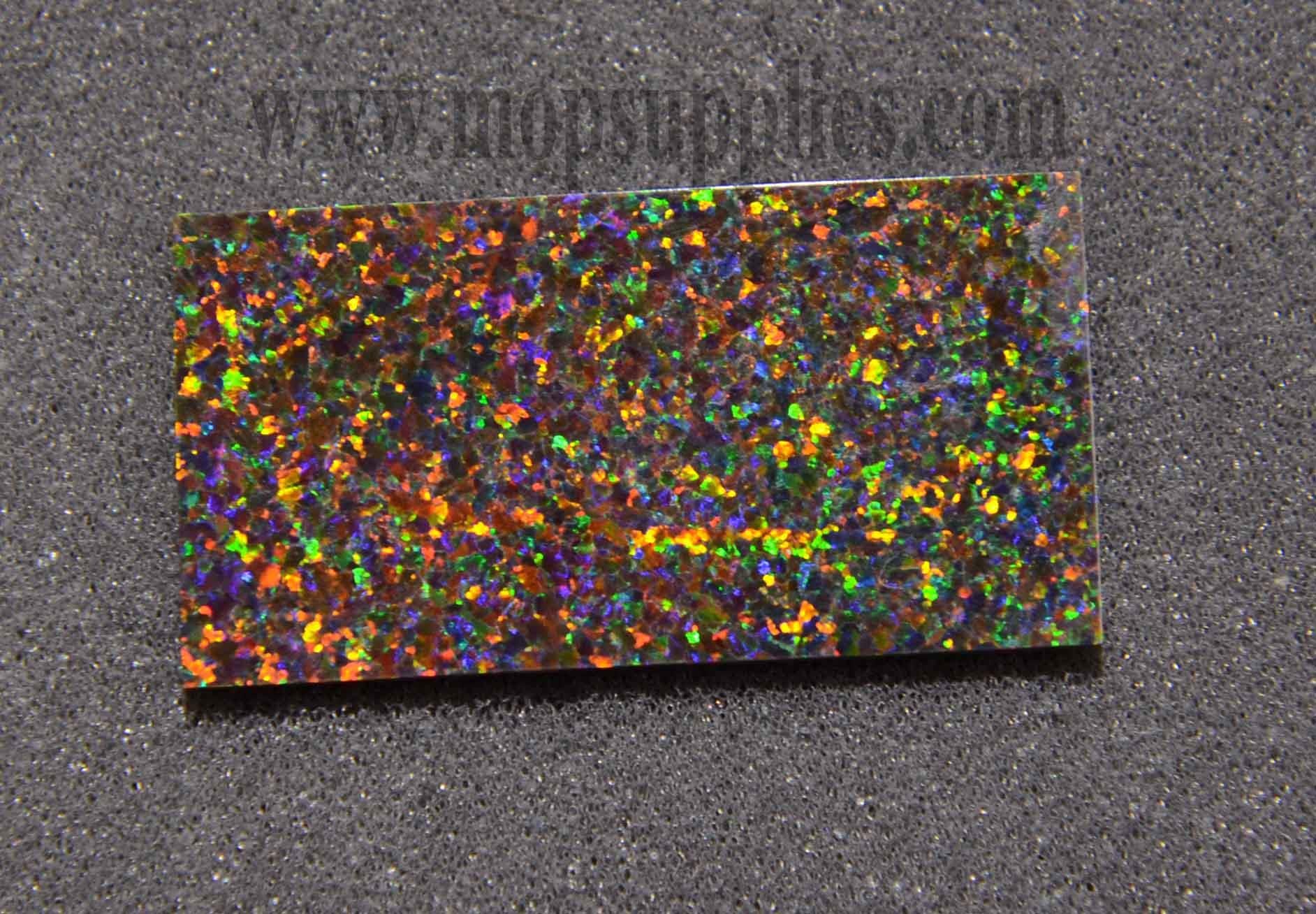 <p>Opal blanks OP34 22 x 42 x 1.5mm (0.866 x 1.65 x 0.06 flat cut pcs polished 1 side made from manufactured opal blocks suitable for inlay jewellery, bow slides. Opal blanks can be cut same way as mother of pearl blanks and are of similar hardness.</p>