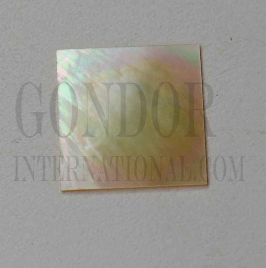 Gold MOP flat inlay blanks size 10mm (0.394")  x 10mm (0.394") x 1.3mm (0.05") thickness A grade.