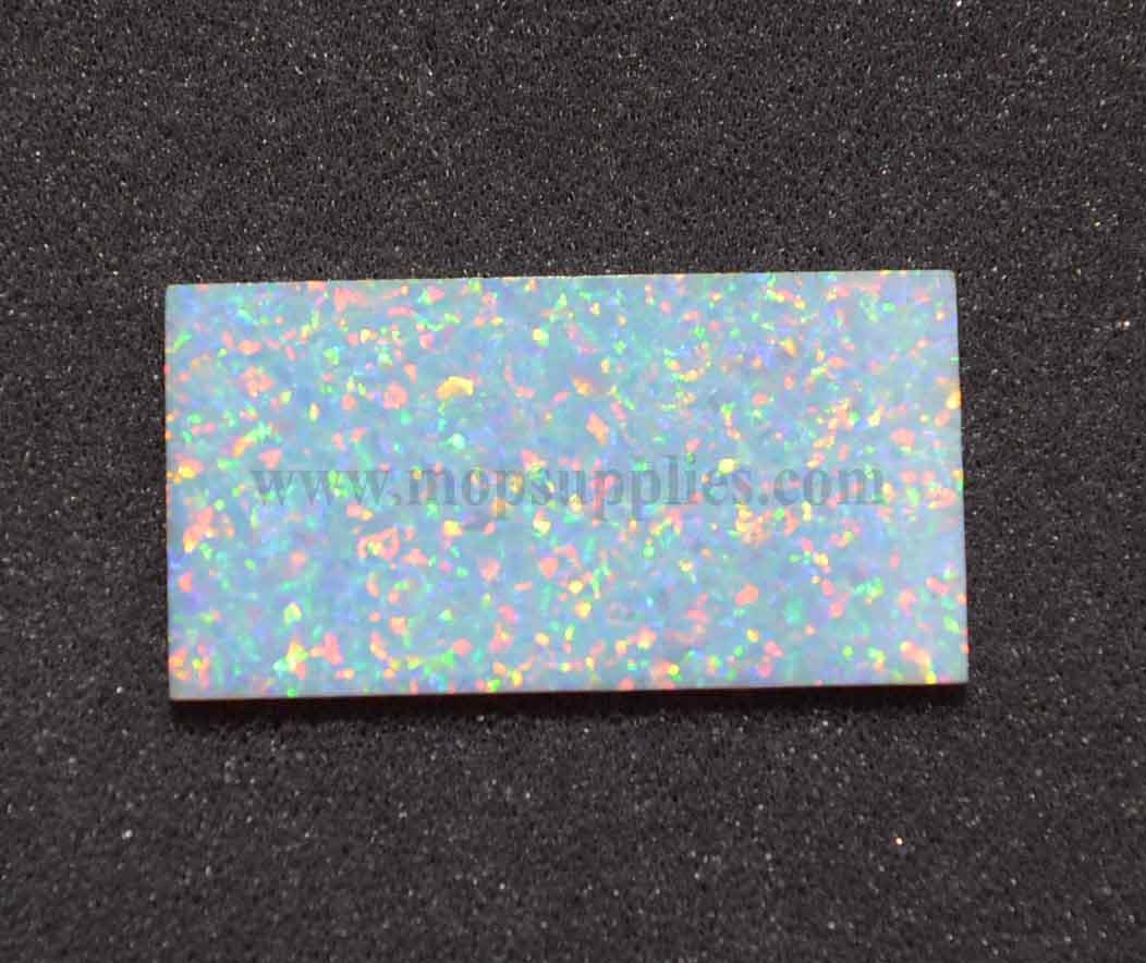 <p>Opal blanks OP17 9.5 x 32 x 1mm (0.37 x 1.28 x 0.04 flat cut pcs polished 1 side made from manufactured opal blocks suitable for inlay jewellery, bow slides. Opal blanks can be cut same way as mother of pearl blanks and are of similar hardness.</p>