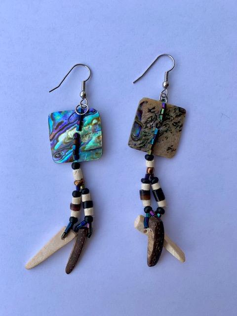 <p>Genuine shell earrings, made from real mother of pearl shells. Beautiful present for a special someone or to spoil yourself. Each set of earrings are handmade.</p>