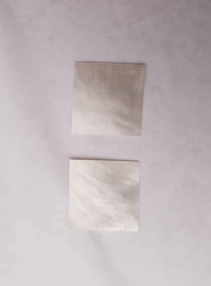 <p>White Mother of Pearl flat inlay blanks polished 1 side size 40mm (1.57") width x 40mm (1.57") length x 0.5mm (0.02") thickness A grade good on both sides.</p>