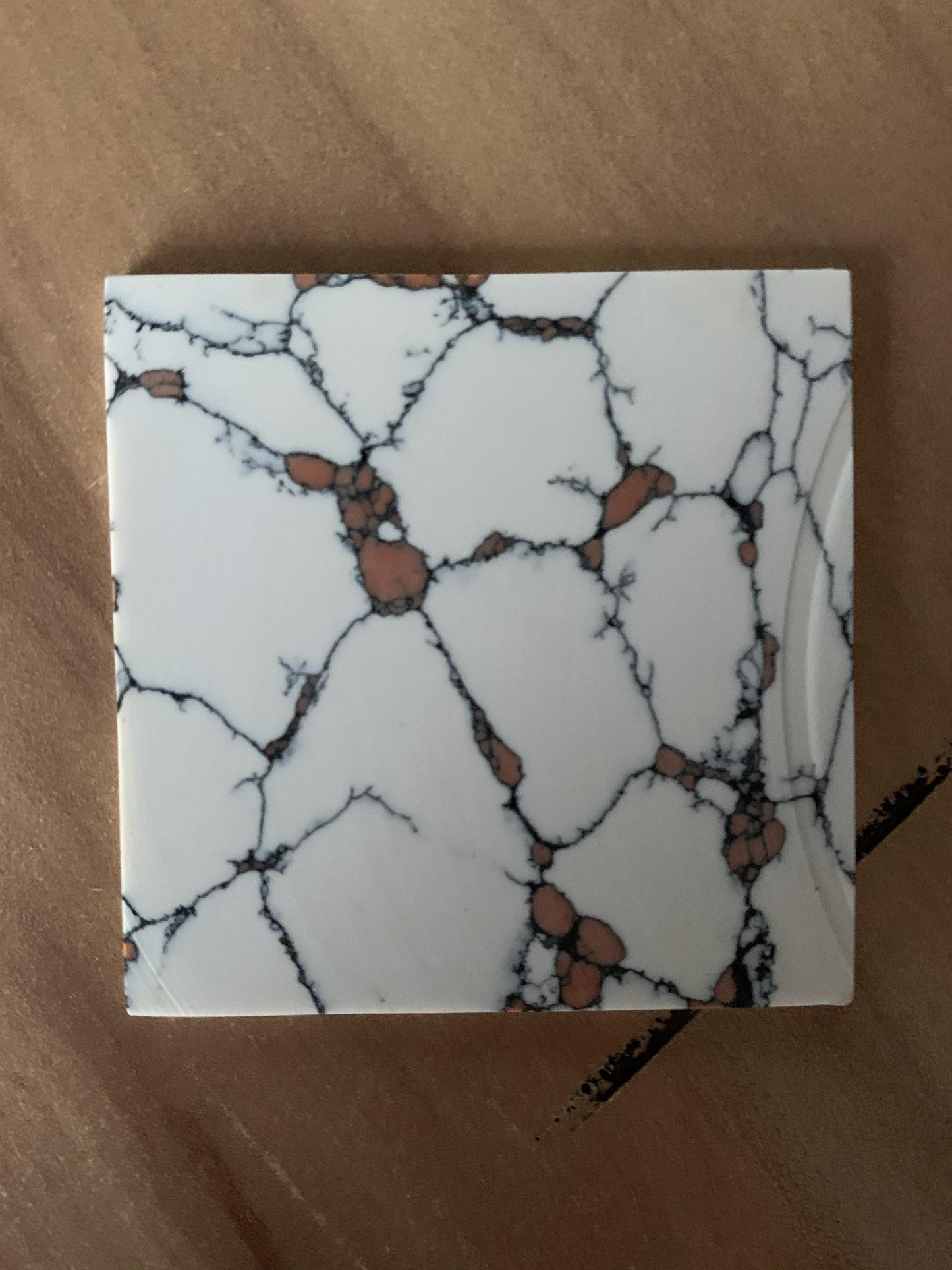 <p>Marble Bohemian CH2E6 reconstituted stone blanks 50 x 50 x 2mm suitable for inlay. Can be cut with standard cutting tools - jewellery saw similar in characteristics to mother of pearl (hardness approx. 3. Can be sanded and polished same way as shell material. All pcs are A grade good on both sides.</p>