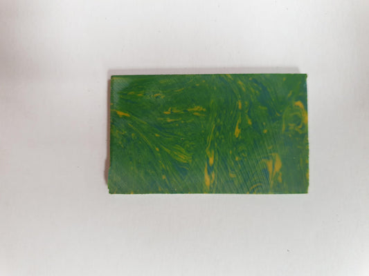 <p>Green Lime reconstituted stone blanks 30 x 50 x 1.5mm suitable for inlay. Can be cut with standard cutting tools - jewellery saw similar in characteristics to mother of pearl (hardness approx. 3. Can be sanded and polished same way as shell material. All pcs are A grade good on both sides.</p>