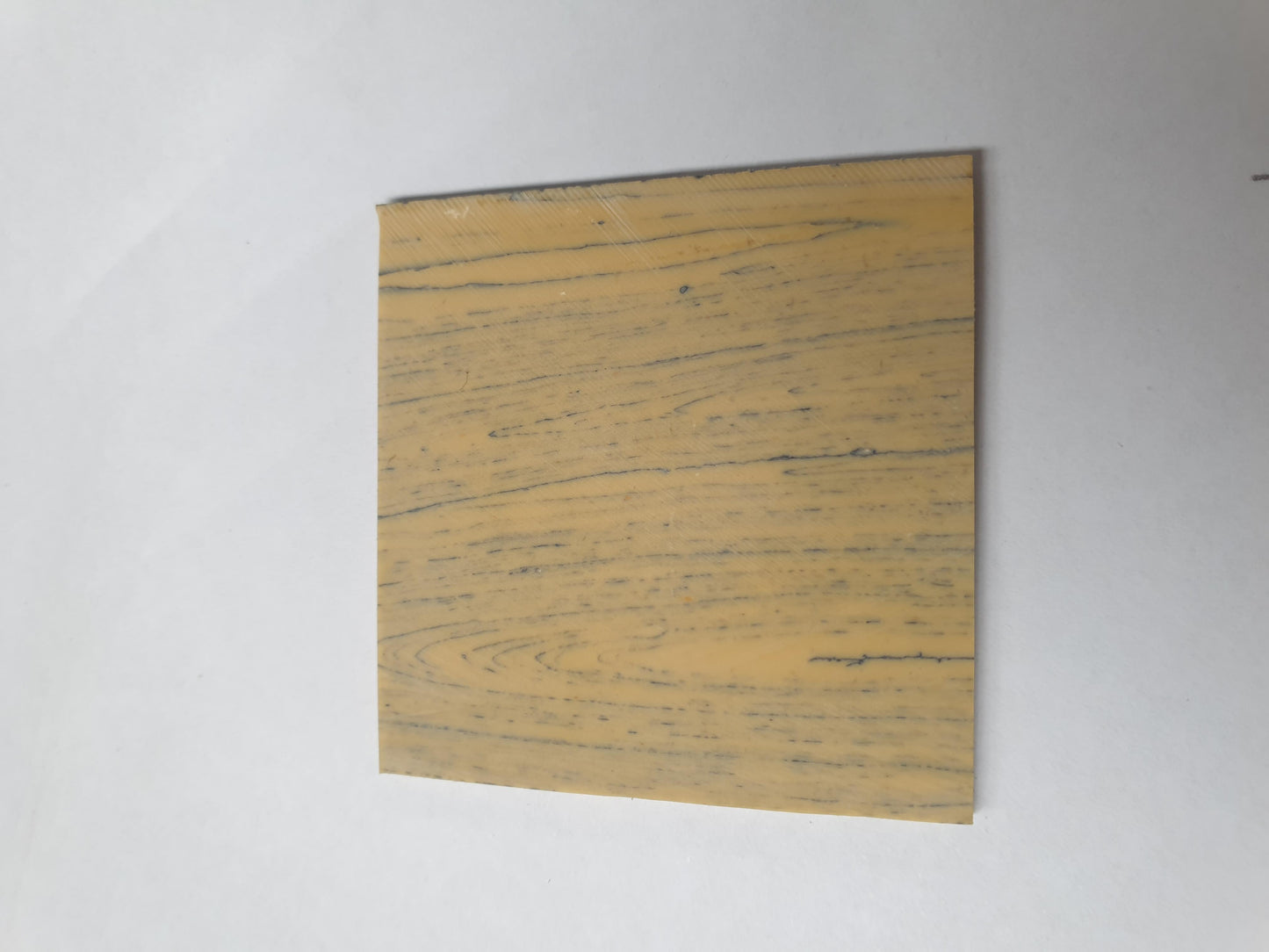 <p>Yellow Stone reconstituted stone blanks 50 x 50 x 1.5mm suitable for inlay. Can be cut with standard cutting tools - jewellery saw similar in characteristics to mother of pearl (hardness approx. 3. Can be sanded and polished same way as shell material. All pcs are A grade good on both sides.</p>