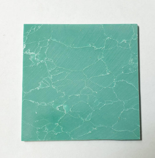 <p>Jade light D027 artificial stone blanks 50 x 50 x 2mm, suitable for inlay. Can be cut with standard cutting tools - jewellery saw similar in characteristics to mother of pearl (hardness approx. 3. Can be sanded and polished same way as shell material. All pcs are A grade good on both sides.</p>