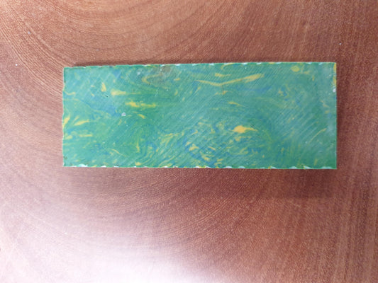 <p>Green Lime reconstituted stone blanks 30 x 80 x 3.5mm suitable for inlay. Can be cut with standard cutting tools - jewellery saw similar in characteristics to mother of pearl (hardness approx. 3. Can be sanded and polished same way as shell material. All pcs are A grade good on both sides.</p>