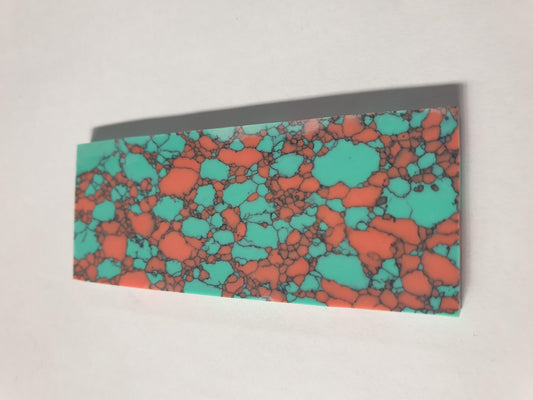 <p>Bisbee Turquoise D31artificial stone blanks 30 x 80 x 3.5mm suitable for inlay. Can be cut with standard cutting tools - jewellery saw similar in characteristics to mother of pearl (hardness approx. 3. Can be sanded and polished same way as shell material. All pcs are A grade good on both sides.</p>