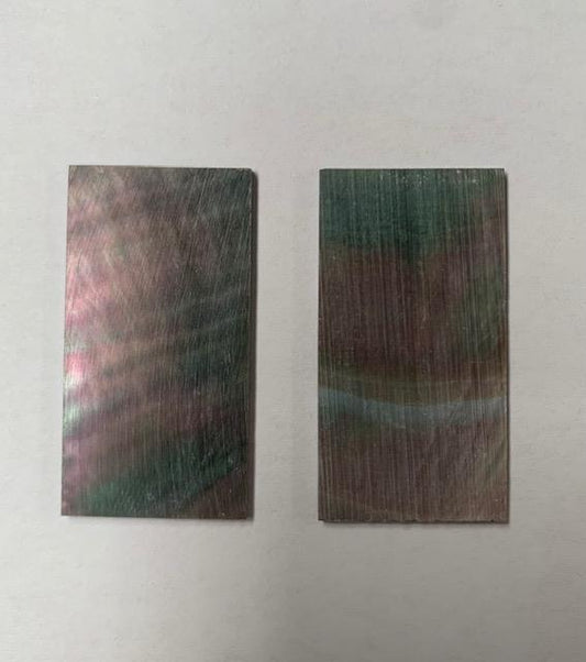 Black Mother of Pearl flat inlay blanks size 22mm (0.866") width x 42mm (1.65") length x 1.3mm (0.05") thickness A grade.