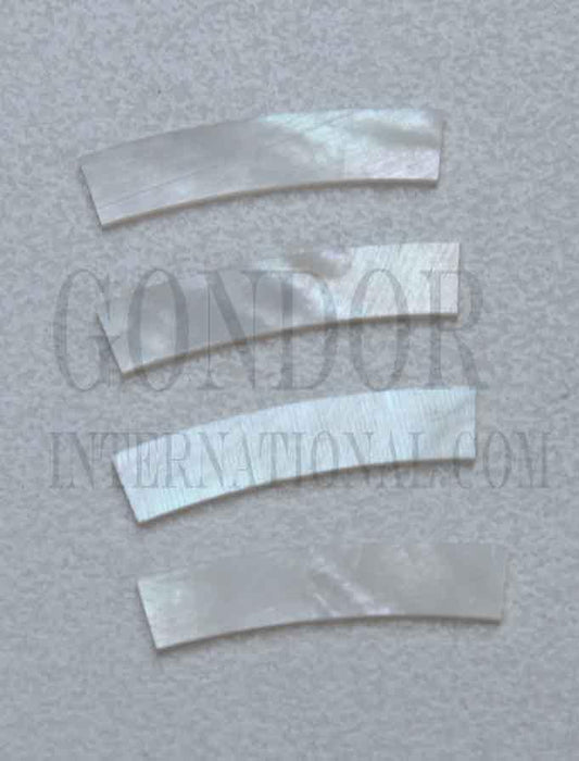 1pc White MOP strips curved 6.35x24x1.3x115mm