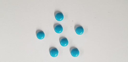 Turquoise STURB1 domed (convex) cabochons 3mm diameter x 1.8mm thickness polished suitable for jewellery or other decorative purposes.