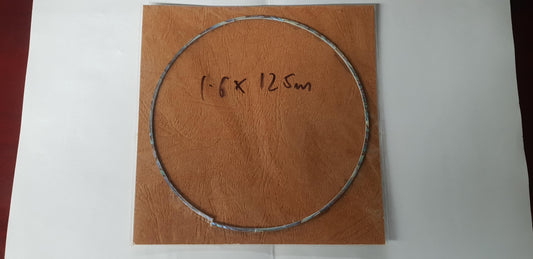 Paua abalone solid shell curved strips rosette set 1.6mm (0.063") width x 1.3mm (0.05") thickness x 125mm (4.92") inside diameter. A grade quality good on both sides, flat and uniform in thickness and width. Ideal for use in purfling and rosettes on musical instruments - Ukuleles, guitars, mandolins etc. as well as in furniture, jewellery and other decorative applications.