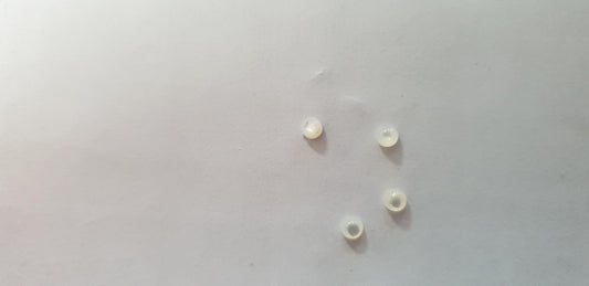 White Mother of Pearl  cabochons convex 3mm diameter x 2mm thickness. Suitable for jewellery as well as inlay and other decorative applications. A grade.