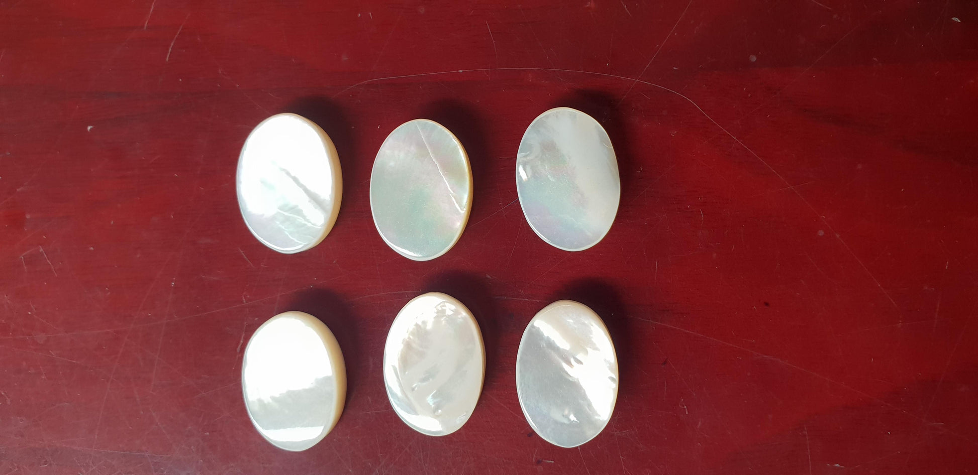 1 set White MOP tuning peg 6pc set 16x22x6.5mm no hole B grade