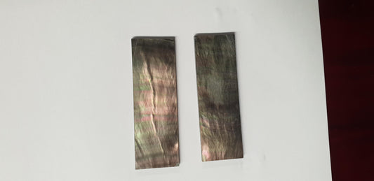 Black Mother of Pearl flat inlay blanks size 25.4mm (1") width x 76.2mm (3") length x 2.5mm (0.1") thickness select - black on at least 1 side