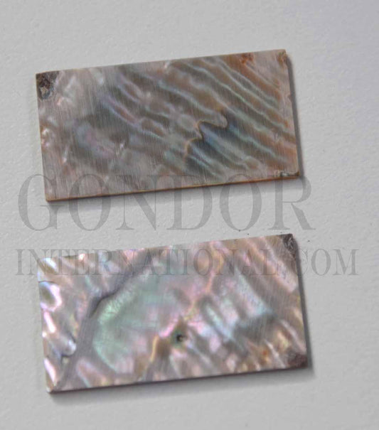 Green abalone (Mexican green abalone) flat inlay blanks rippled material size 25mm (1") width x 45mm (1.77") length x 1.5mm (0.06") thickness A grade.