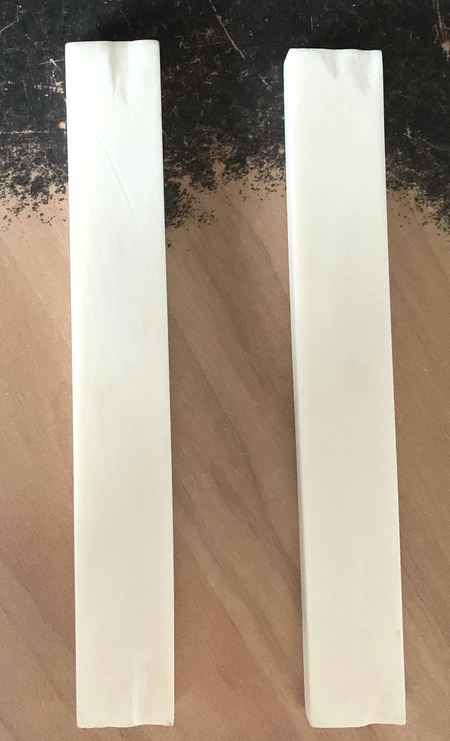 <p>Bone blanks size 13mm (0.512") width x 105mm (4.133") length x 4mm (0.157") thickness used in musical instruments i.e. guitars, mandolins, ukuleles etc.</p>