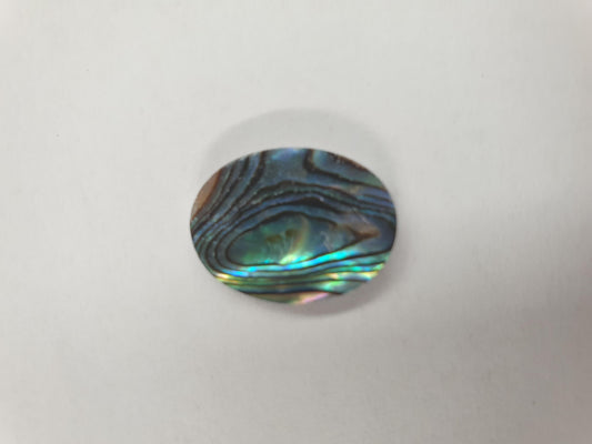 Green abalone oval cabochons 15mm (0.59") width x 20mm (0.79") length x 2mm (0.08") thickness. Polished 1 side. Mainly used for jewellery but also suitable for inlay or other decorative purposes.